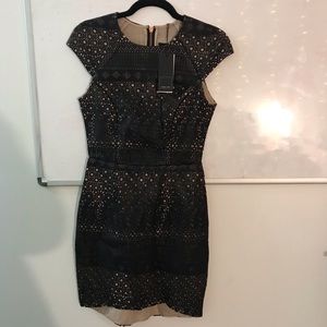 NWT Laser cut leather dress